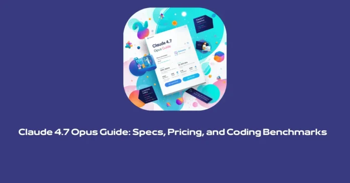 Claude 4.7 Opus Guide Specs, Pricing, and Coding Benchmarks Claude 4.7 Opus Guide: Specs, Pricing, and Coding Benchmarks