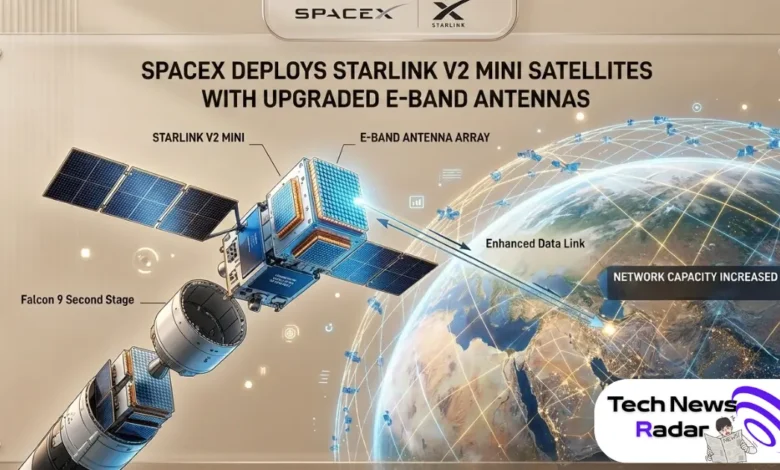 SpaceX Deploys V2 Mini Satellites with Upgraded E-Band Antennas for Starlink Network