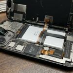 Open Apple iPhone 18 Pro prototype showing internal battery, A18 Pro chip, and camera system