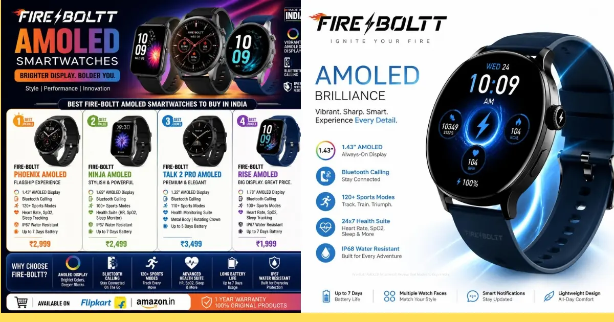 Fire-Boltt AMOLED Smartwatch Review: Best Models to Buy in India 42 Fire-Boltt AMOLED Smartwatch Review: Best Models to Buy in India
